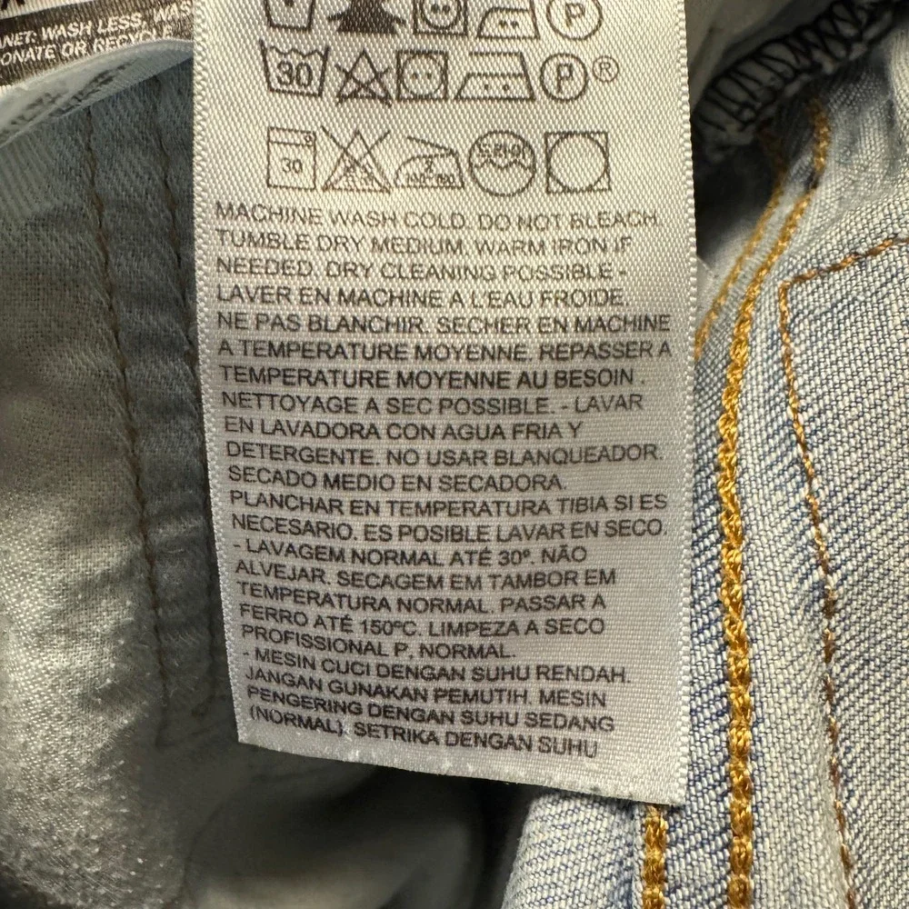 1965 | Levi's 511 Slim Fit Light Wash Stretch Denim Jeans Light Blue Mens 29x30